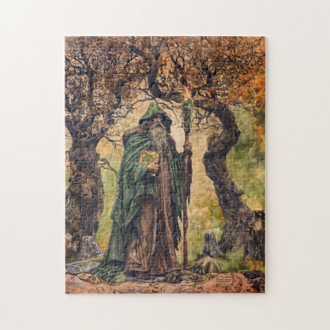 Quebra-cabeça Sábio Celta Druida Sacerdote Natureza (Vertical)