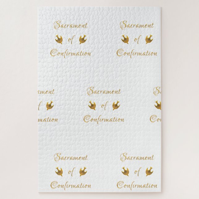 Quebra-cabeça Sacramento ouro da confirmação e do espírito sagra (Vertical)