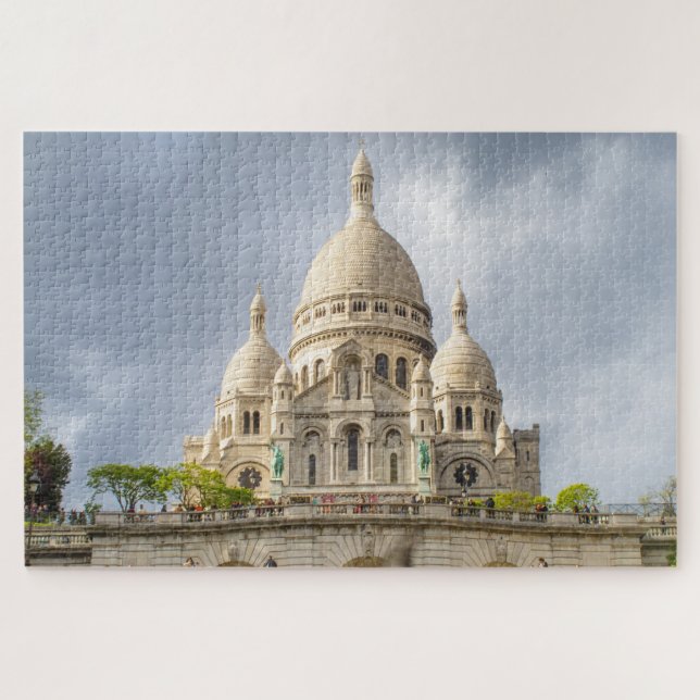 Quebra-cabeça Sacre Coeur Basilique em Montmartre, Paris, França (Horizontal)