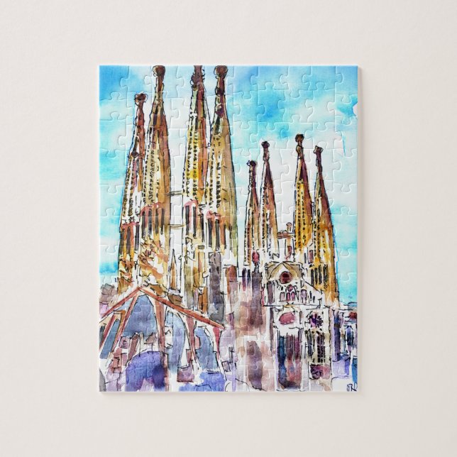Quebra-cabeça Sagrada Familia Barcelona (Vertical)
