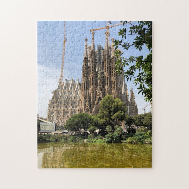 Quebra-cabeça Sagrada Familia Basilica Landmark Espanha de Barce (Vertical)