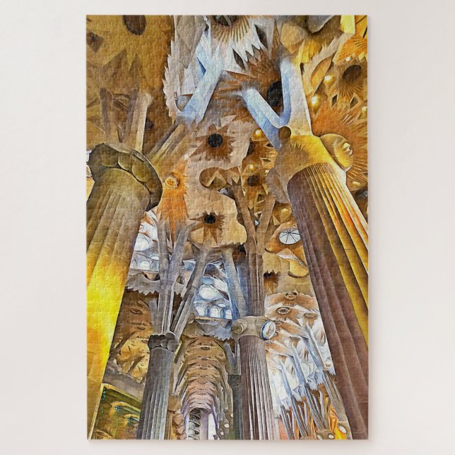 Quebra-cabeça Sagrada Família. Interior. Ver 16. (Vertical)