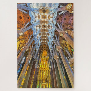 Quebra-cabeça Sagrada Família. Interior. Ver 21.