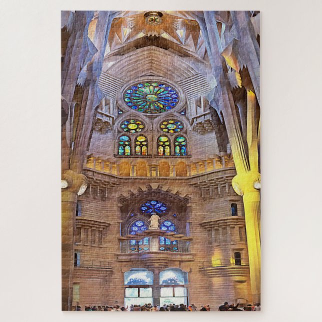 Quebra-cabeça Sagrada Família. Interior. Ver 24. (Vertical)