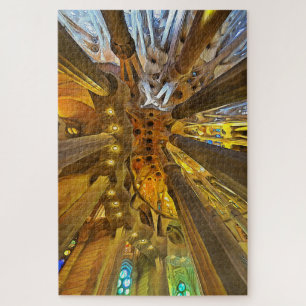 Quebra-cabeça Sagrada Família. Interior. Ver 26.