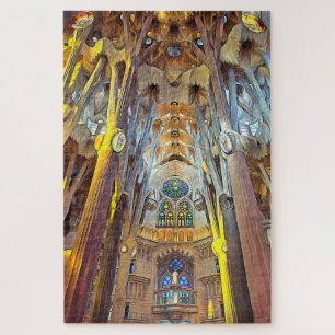 Quebra-cabeça Sagrada Família. Interior. Ver 29.