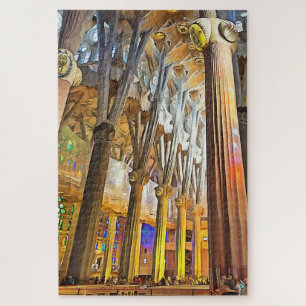 Quebra-cabeça Sagrada Família.Interior.Visão 9.