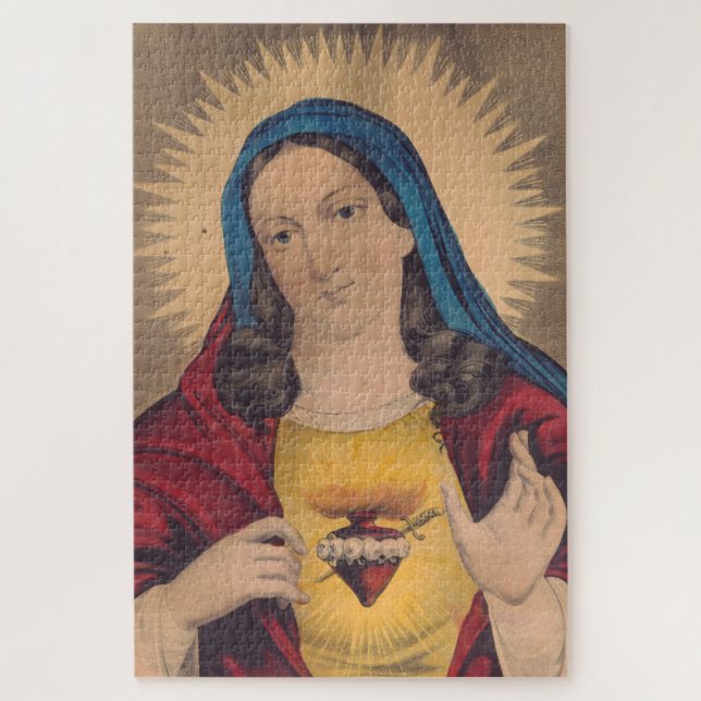Quebra-cabeça Sagrado Coração de Maria (Vertical)