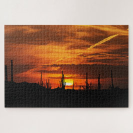 Quebra-cabeça Saguaros Cênicos ao pôr do sol