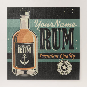 Quebra-cabeça Sailor Personalizado Rum Liquor Bottle Sign