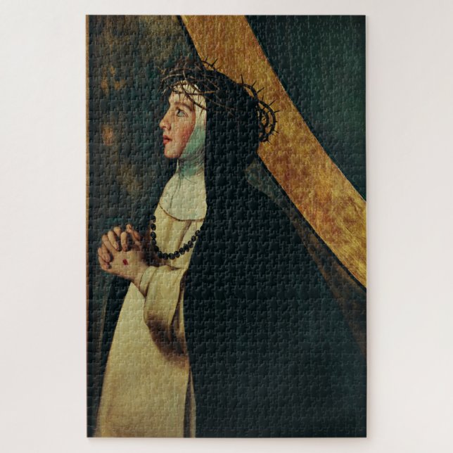 Quebra-cabeça Saint Catherine of Siena by Juan Bautista Maino  (Vertical)