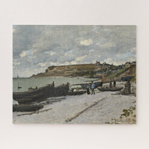 Quebra-cabeça Sainte-Adresse de Monet - Céu Nublado do Mar de Ba
