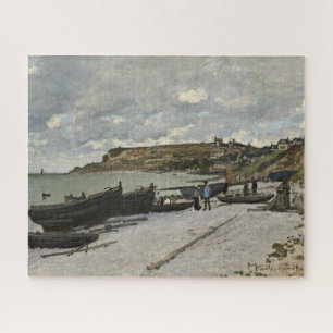 Quebra-cabeça Sainte-Adresse de Monet - Céu Nublado do Mar de Ba