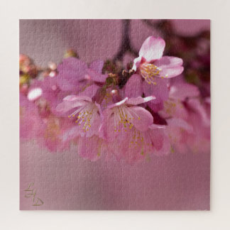 Quebra-cabeça Sakura Cherry Blossoms Delicar Buquê Rosa