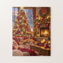 Sala de Estar de Natal Aconchegante Puzzle de 252