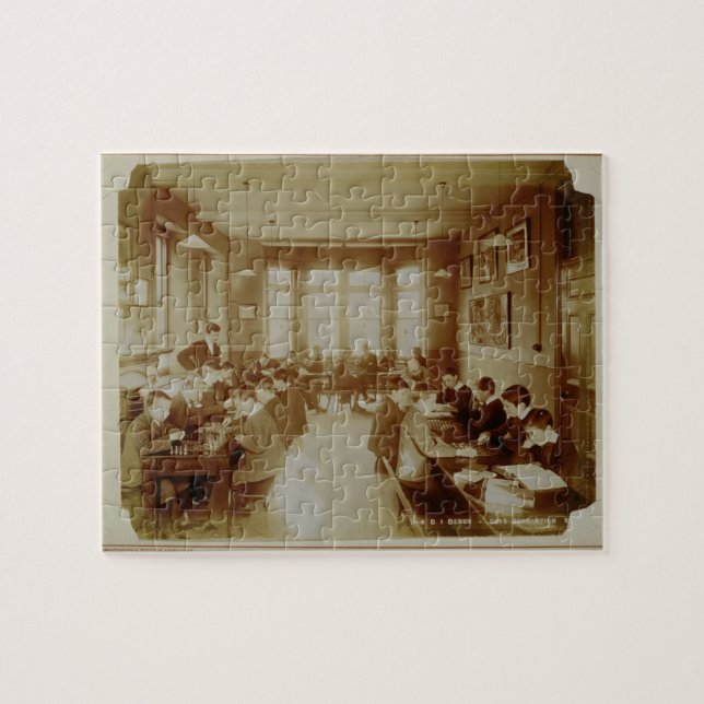 Quebra-cabeça Sala de recreação do menino no Institu surdo e (Horizontal)