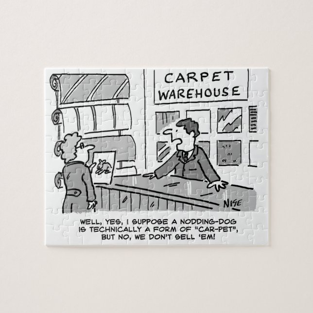 Quebra-cabeça Sala de Tapete não vende cachorros (Horizontal)