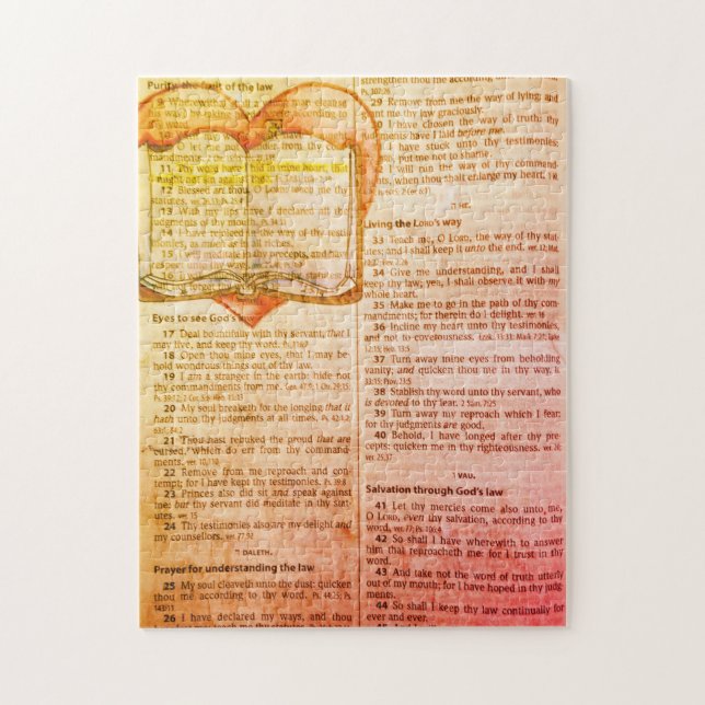 Quebra-cabeça Salm 119:11 - Sua Palavra Que Escondi No Meu Coraç (Vertical)