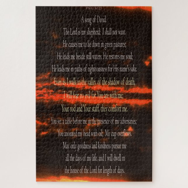 Quebra-cabeça Salm 23, Céu Vermelho Escuro, 1014 pcs, Quebra-cab (Vertical)