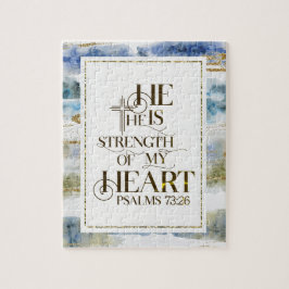 Quebra-cabeça Salm 73:26 Ele é a força do meu coração