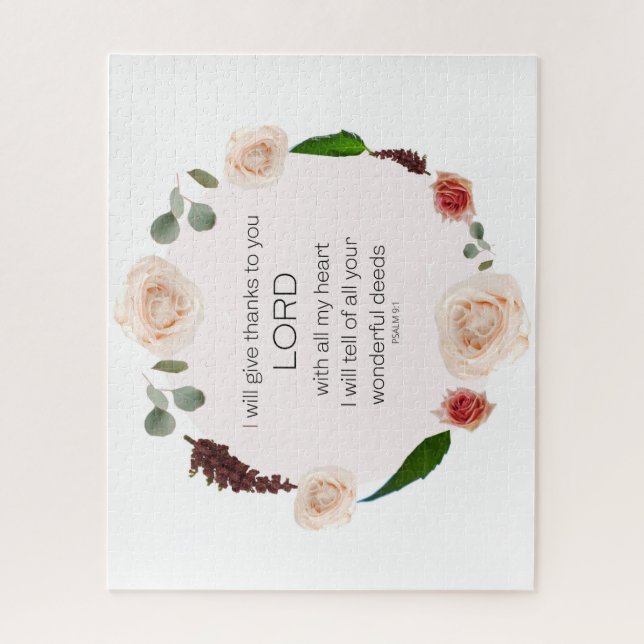 Quebra-cabeça Salm 9:1, Bíblia Verso (Vertical)