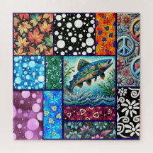 Salmão Craz Quilt Floral Caprichoso Colorido
