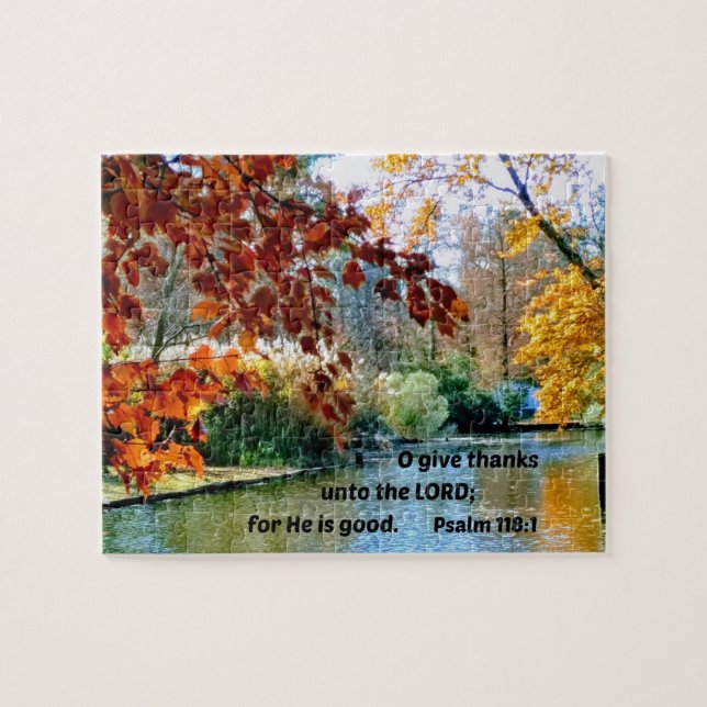 Quebra-cabeça Salmo 118:1 O dar obrigados ao Senhor para Ele (Horizontal)