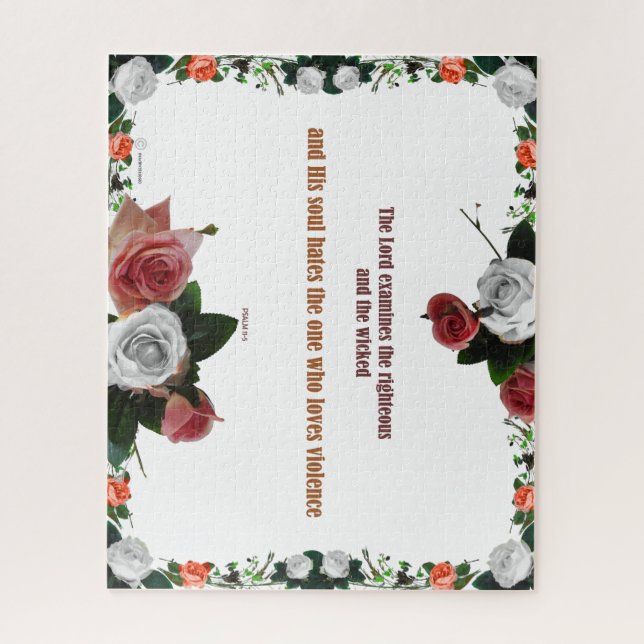 Quebra-cabeça Salmo 11:5, Sem Violência (Vertical)