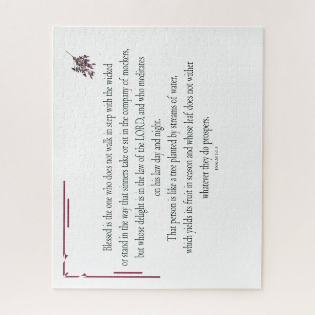 Quebra-cabeça Salmo 1:1-3, abençoado é aquele que, (Vertical)