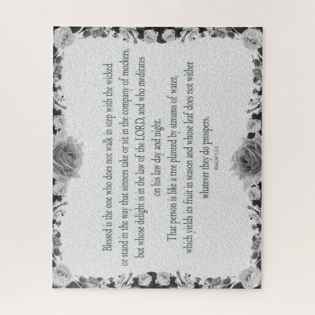 Quebra-cabeça Salmo 1, pintura a óleo, que não caminha em passo (Vertical)