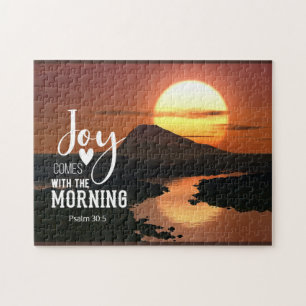 Quebra-cabeça Salmo 30:5 Joy vem com a Bíblia matinal Verse