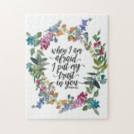 Quebra-cabeça Salmo 56:3 Quando tenho medo de depositar minha co