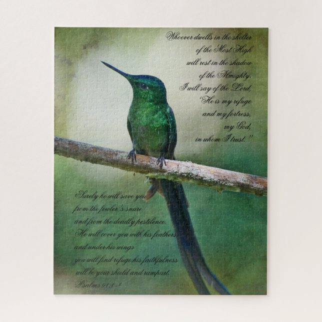 Quebra-cabeça Salmos 91:1=4 Inspiracional (Vertical)