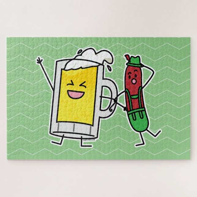 Quebra-cabeça Salsicha de cerveja Octoberfest Oktoberfest (Horizontal)