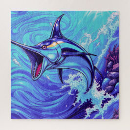 Quebra-cabeça Salto de Marlin Azul