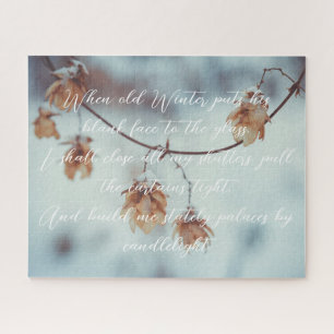 Quebra-cabeça Saltos Secos Garland no Fundo de Neve