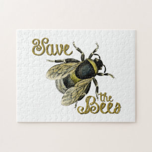 Quebra-cabeça Salvar a ilustração da safra Bees
