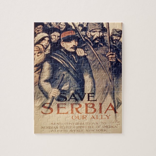 Quebra-cabeça "Salvar Serbia nosso aliado", o poster, 1915 (o (Vertical)