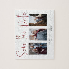 Quebra-cabeça Salve a Data 3 Foto Casamento Envio Personalizado