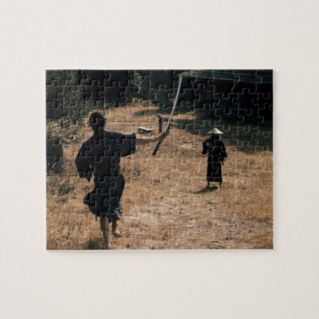 Quebra-cabeça Samurai guerreiro ataca com espada (Horizontal)