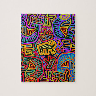 Quebra-cabeça San Blas Island Mola Collage