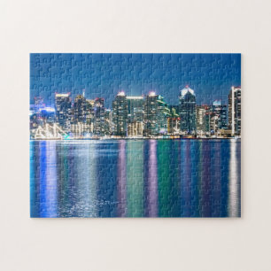 Quebra-cabeça San Diego Skyline Night