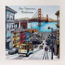 San Francisco, California Quic Book Style Art