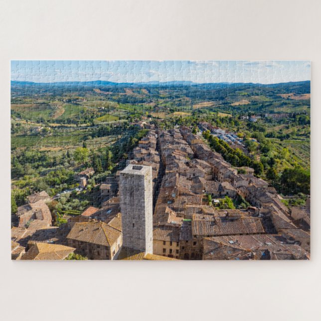 Quebra-cabeça San Gimignano visto do céu, Toscana (Horizontal)