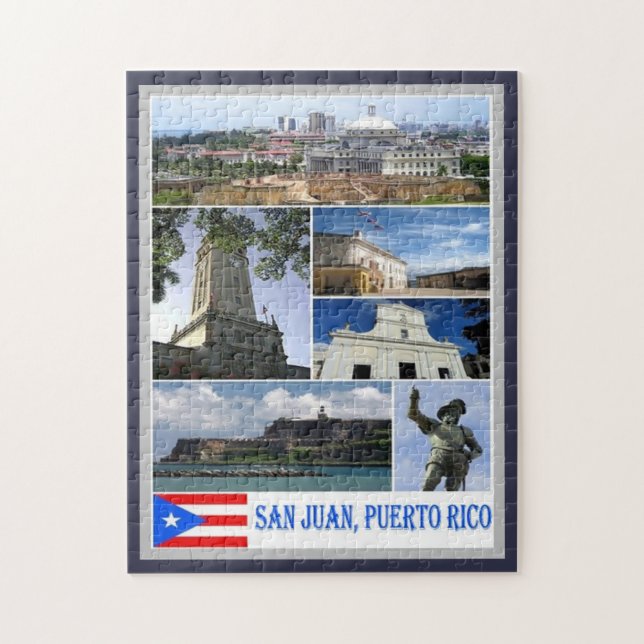 Quebra-cabeça San Juan - Mosaico - Porto Rico - (Vertical)