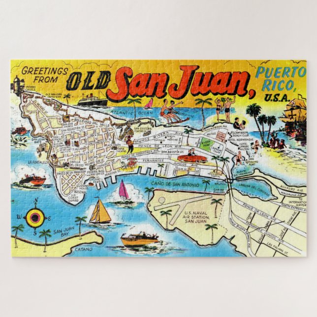 Quebra-cabeça San Juan Porto Rico (Horizontal)