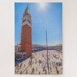 Quebra-cabeça San Marco, torre de sino, Veneza, Itália