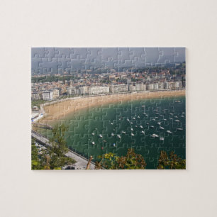 Quebra-cabeça San Sebastian, Espanha. A cidade basca de San
