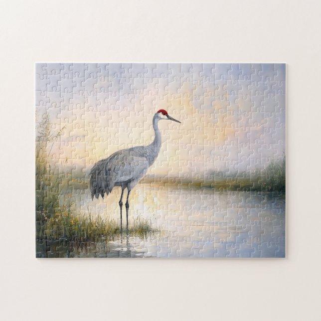 Quebra-cabeça Sandhill Crane Painting (Horizontal)