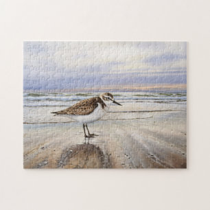 Quebra-cabeça Sandpiper na Arte do Pássaro de Praia